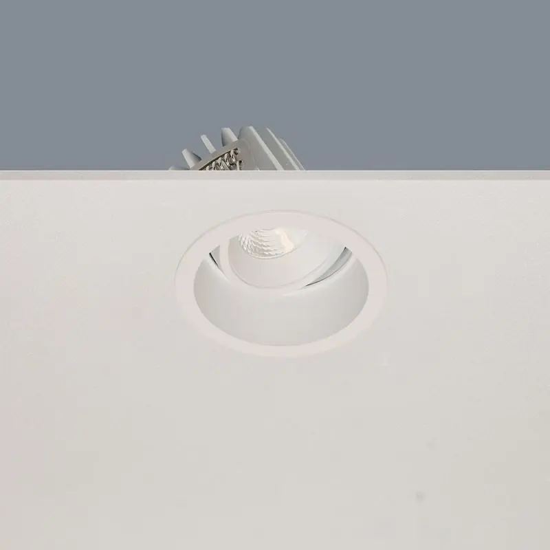 Superprijs Artdelight Ribs - inbouwspot - Ø 90 mm, Ø 83 mm inbouwmaat - 10W dimbare LED incl. - IP44 - wit