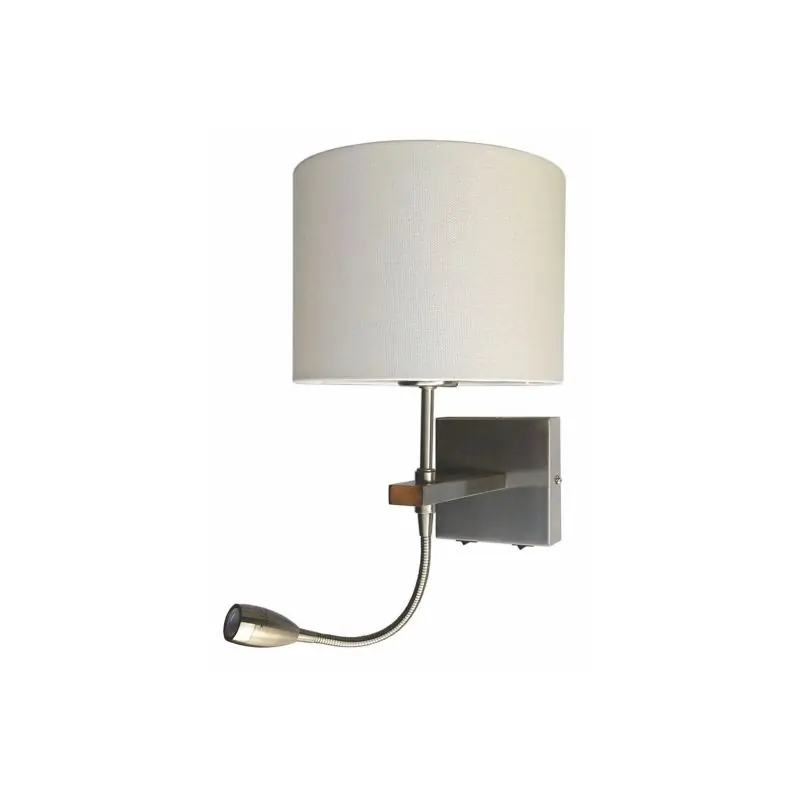 Artdelight Quad - wandverlichting met dubbele schakelaar - 18 x 11 x 11 cm - 3W LED incl. - mat staal Betrouwbaar
