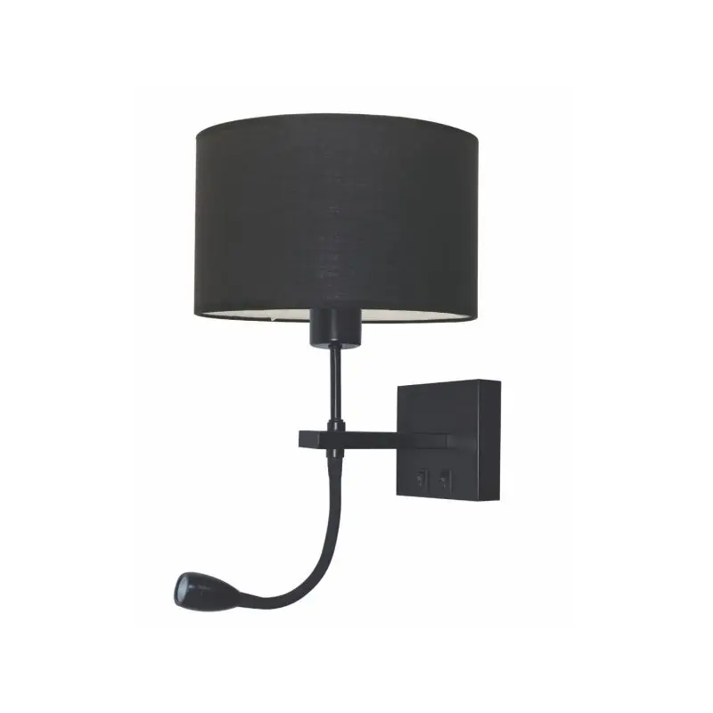Garantie Inbegrepen Artdelight Quad - wandverlichting met dubbele schakelaar - 18 x 11 x 11 cm - 3W LED incl. - zwart