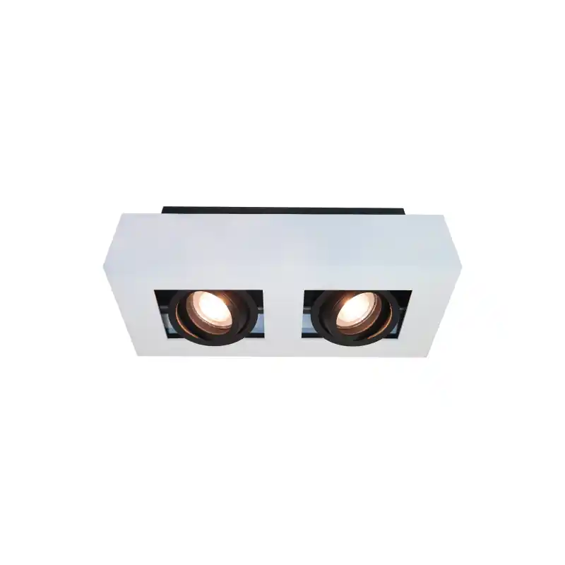 Aanbieding Artdelight Bosco - opbouwspot 2L - 25 x 14 x 8,6 cm - wit en zwart