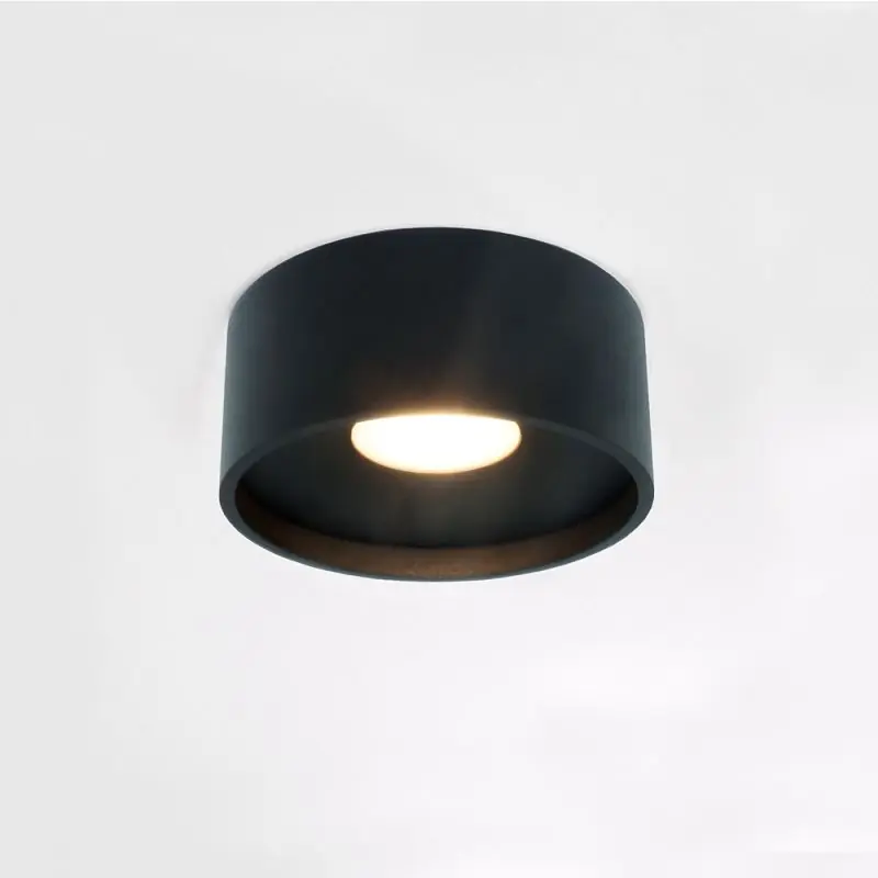 Artdelight Oran - plafondverlichting - Ø 12 x 5 cm - 10W dimbare LED incl. - IP54 - zwart Plaats Bestelling