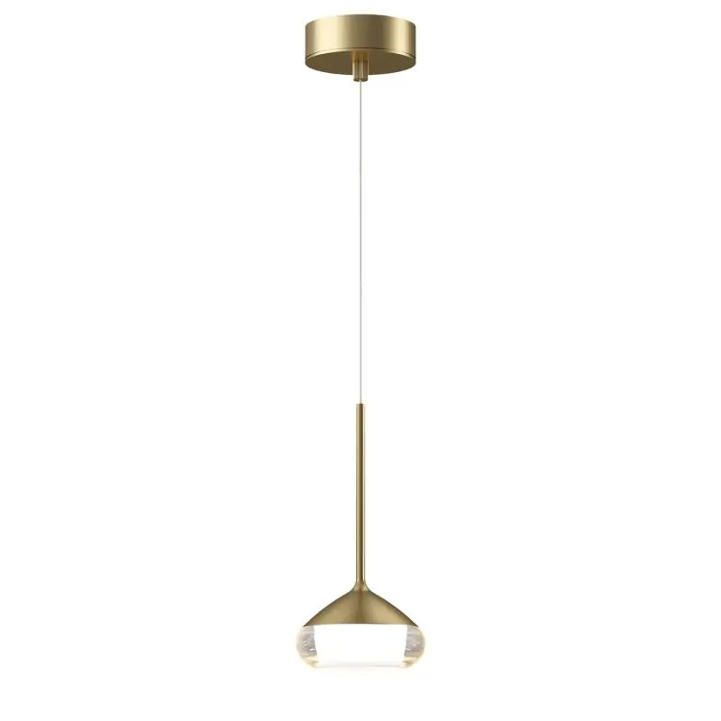 Handgemaakt Artdelight Phoenix - hanglamp - Ø 11,6 x 208,2 cm - 7W dimbare led incl. - geborsteld goud