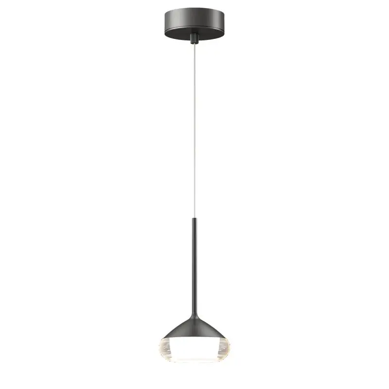 Artdelight Phoenix - hanglamp - Ø 11,6 x 208,2 cm - 7W dimbare led incl. - mat grijs Op = Op