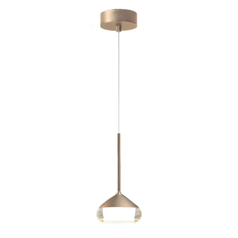 Artdelight Phoenix - hanglamp - Ø 11,6 x 8,2 cm - 7W dimbare LED incl. - champagne Nieuwe Collectie