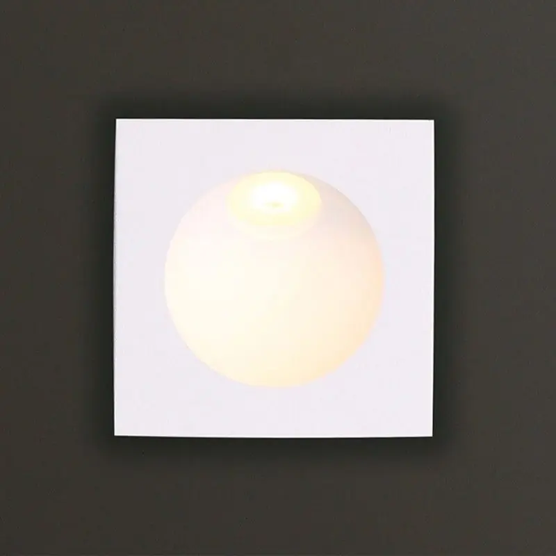 Geld-Terug-Garantie Maxlight Time - inbouw wandverlichting - Ø 8 x 4 cm - 2W LED incl. - IP54 - wit