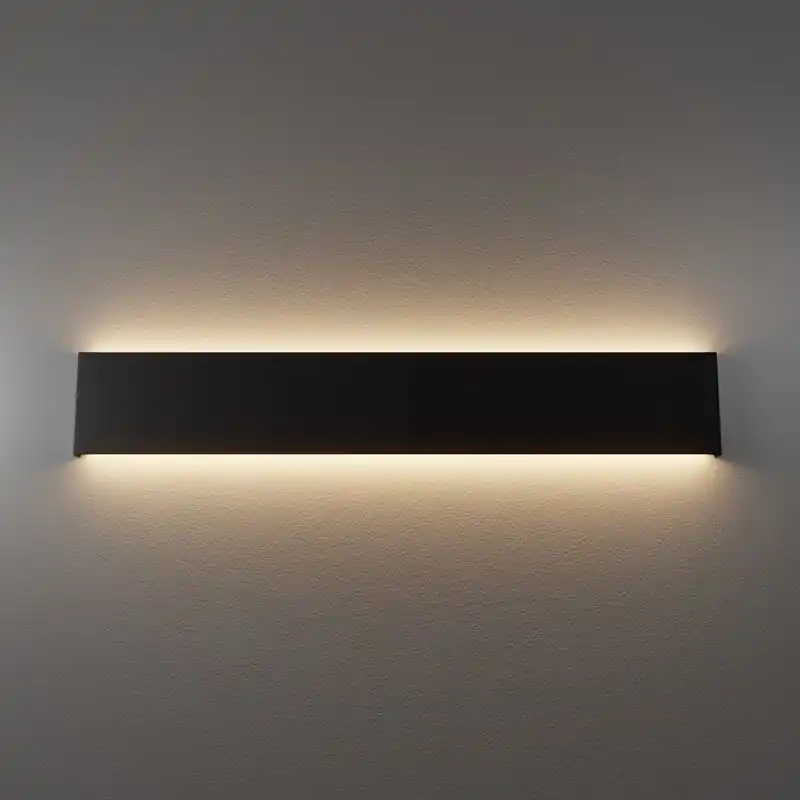 Rechtstreeks Van De Fabrikant Amarcords Dana 60 BI - opbouw wandlamp - 60 x 15 x 2,8 cm - 24W LED incl. - zwart