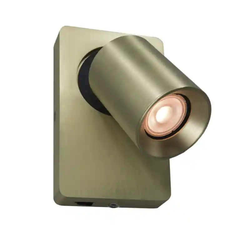 Nieuwe Collectie Artdelight Megano - wandverlichting met schakelaar - 10 x 12 x 16 cm - mat goud