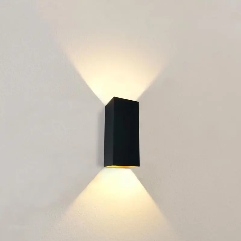 Artdelight Dante XL - wandverlichting - 9 x 10 x 24 cm - zwart en goud Voordeelprijs
