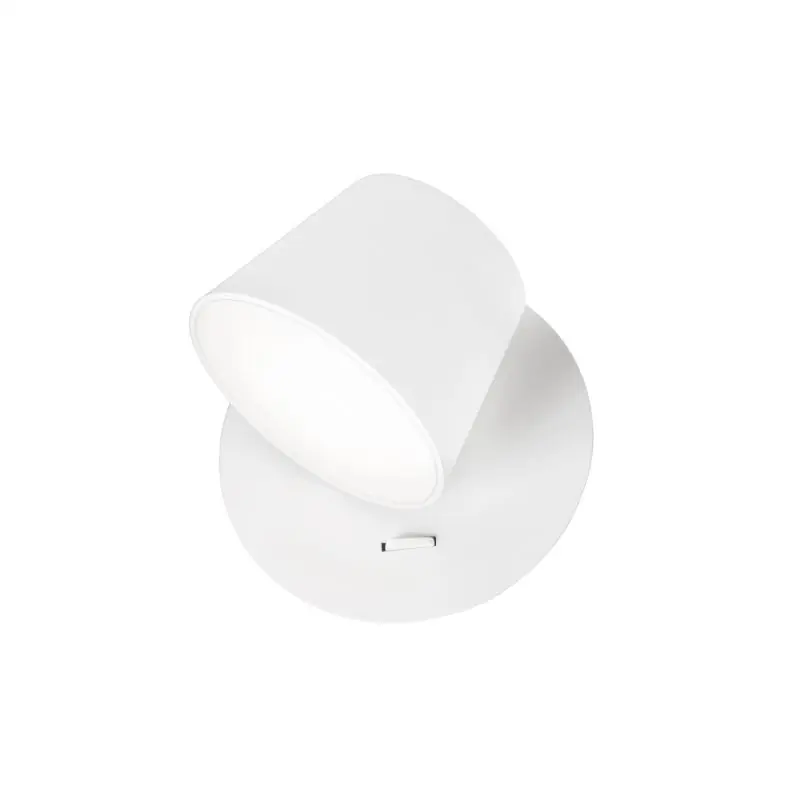 Superprijs Nova Luce Amadeo - wandverlichting met schakelaar - 12 x 12 x 12 cm - 6W LED incl. - wit