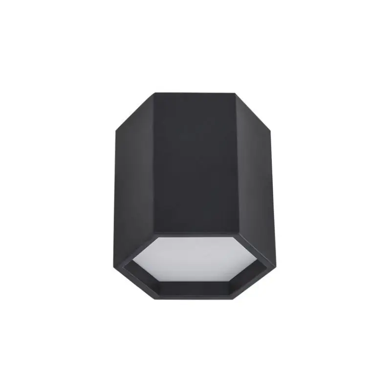Snelle Levering Nova Luce Samba - plafondlamp - 25 x 20 cm - 10W LED incl. - zandzwart