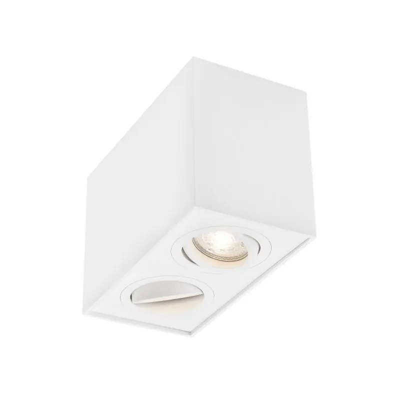 Origineel Nova Luce Rende - opbouwspot 2L - 16 x 8 x 9 cm - zandwit