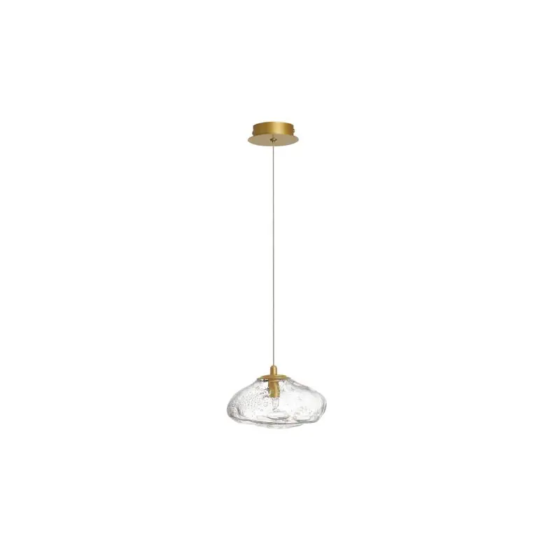 Alleen Vandaag Nova Luce King - hanglamp - Ø 20 x 200 cm - goud en transparant