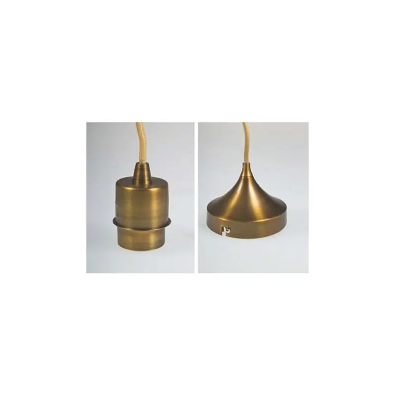 Artdelight Iron 2 - hanglamp - Ø 12 x 120 cm - brons Groothandel