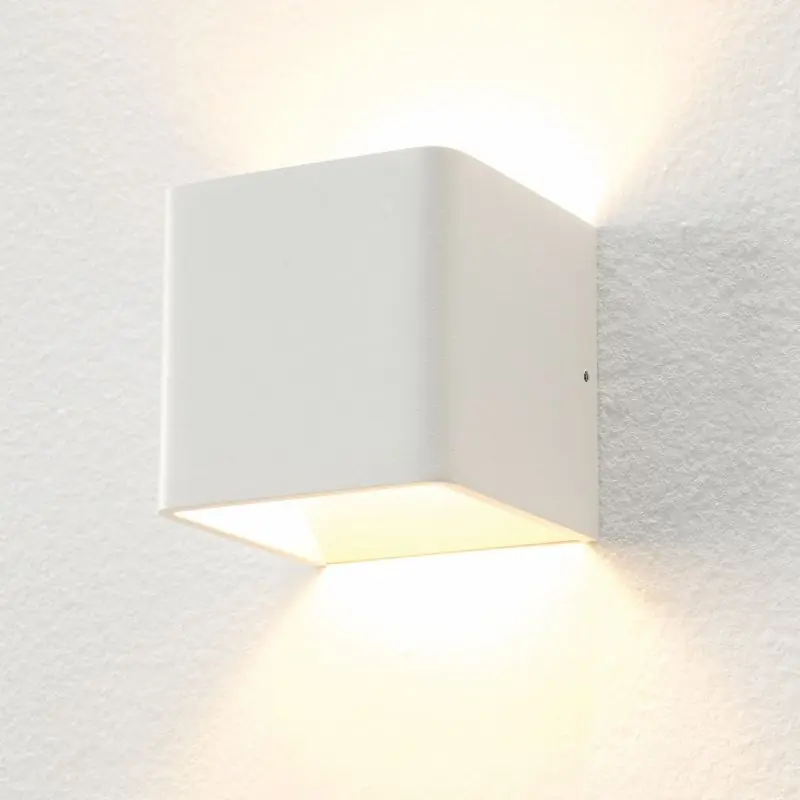 Exclusief Artdelight Fulda - wandverlichting - 10 x 10 x 10 cm - 6W dimbare LED incl. - dim to warm - wit