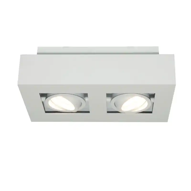 Artdelight Bosco - opbouwspot 2L - 25 x 14 x 8,6 cm - wit Ambachtelijk