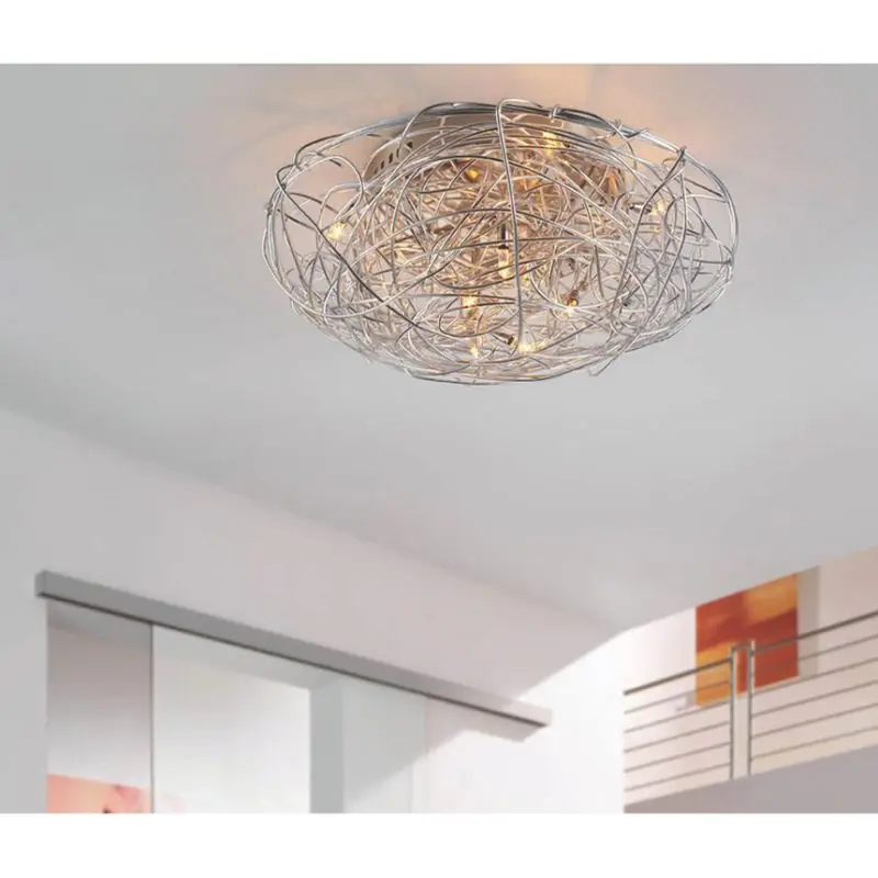 Artdelight Draga - plafondverlichting - Ø 20 cm - 3 x 20W halogeen incl. - mat staal Koop Vandaag