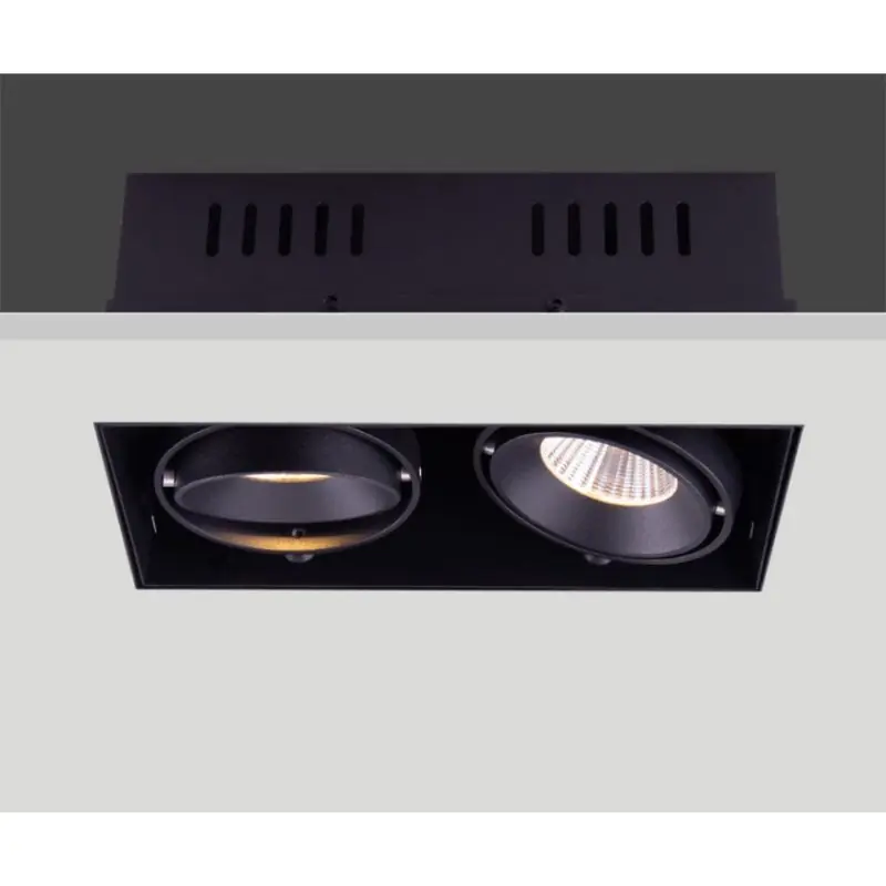Topkwaliteit Artdelight Trofa - inbouwspot 2L - 195 x 95 mm, 197 x 97 mm inbouwmaat - zwart