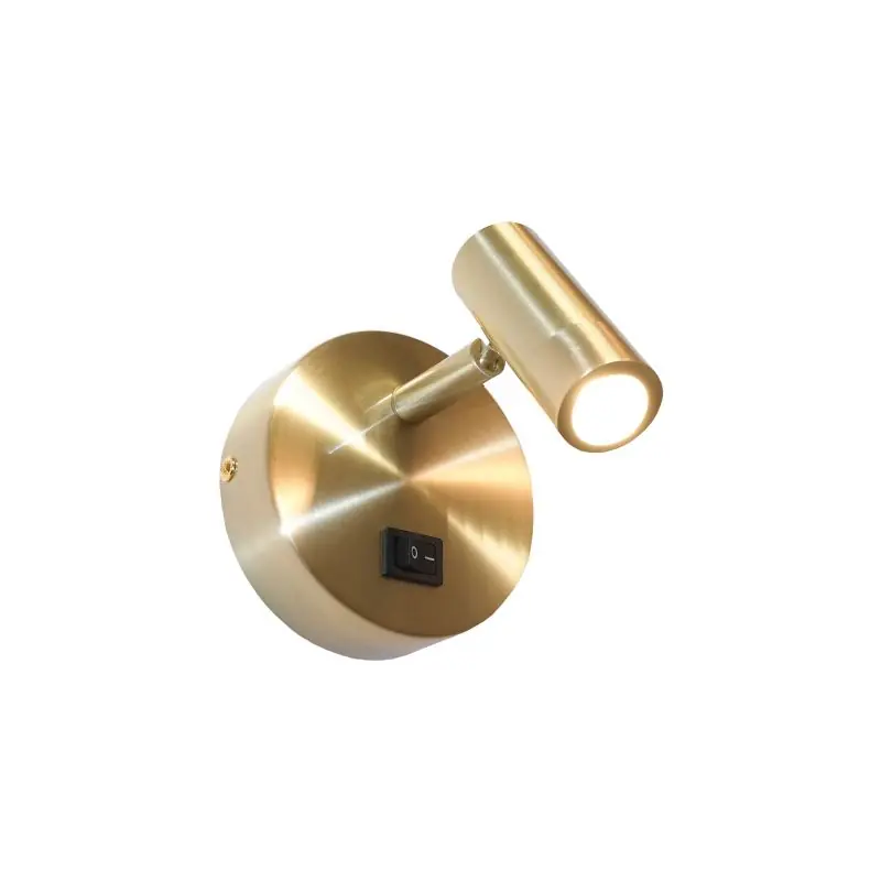 Direct Verzonden Artdelight Simply - wandlamp met schakelaar - 11,5 x 8 x 10 cm - 3W LED incl. - mat goud
