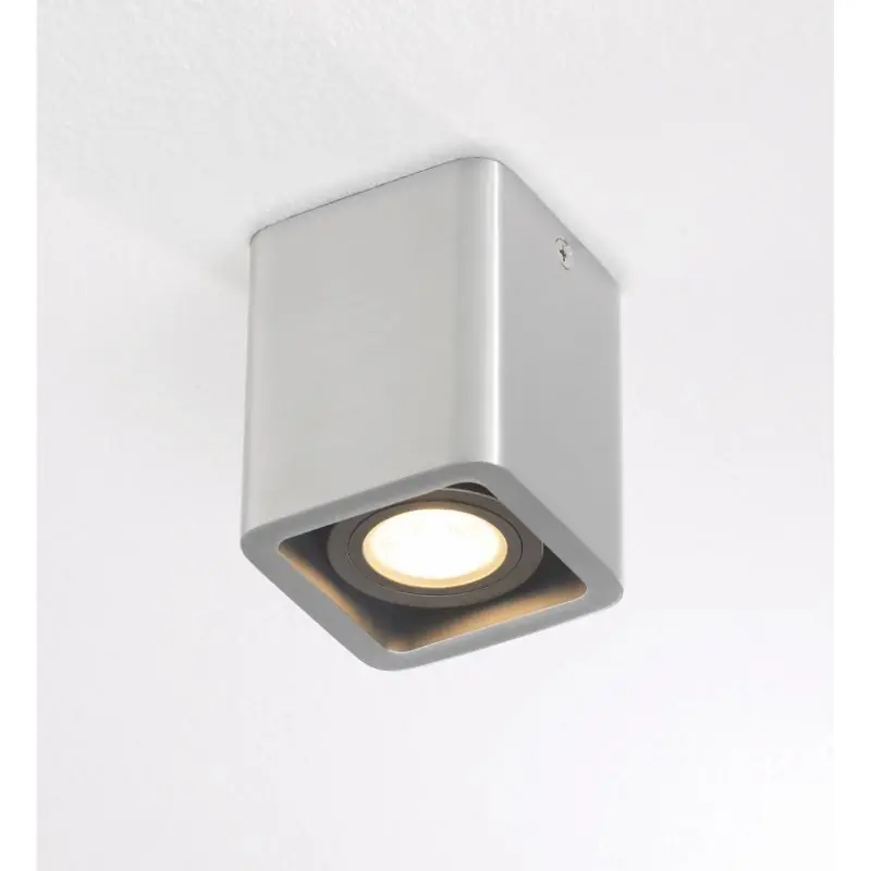 Artdelight Bronx1 - opbouwspot 1L - 7 x 7 x 8,5 cm - aluminium Nieuwe Collectie