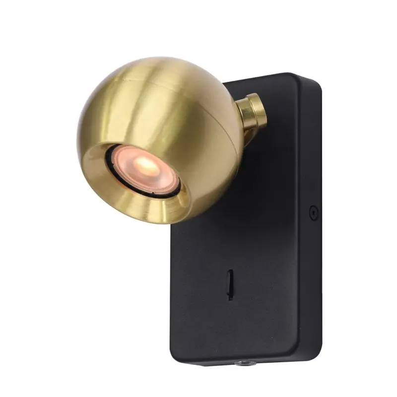 Topkwaliteit Artdelight Bolero - wandlamp - 9 x 16 x 12,7 cm - zwart met goud