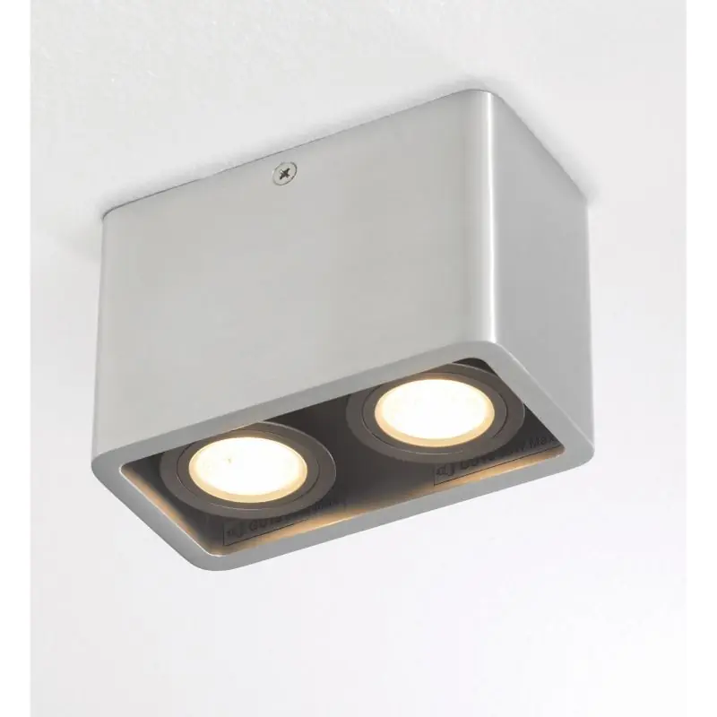 Korting Artdelight Bronx2 - opbouwspot 2L - 13 x 7 x 8,5 cm - aluminium