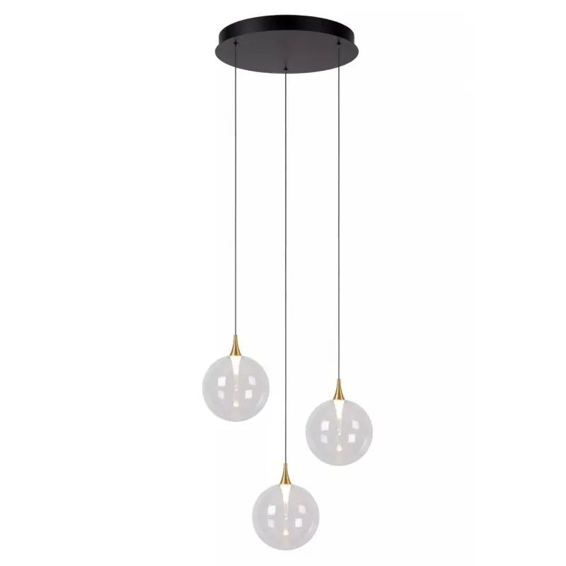 Lucide Gisela - hanglamp - Ø 36 x 150 cm - 3 x 3,6W dimbare LED incl. - transparant Alleen Vandaag