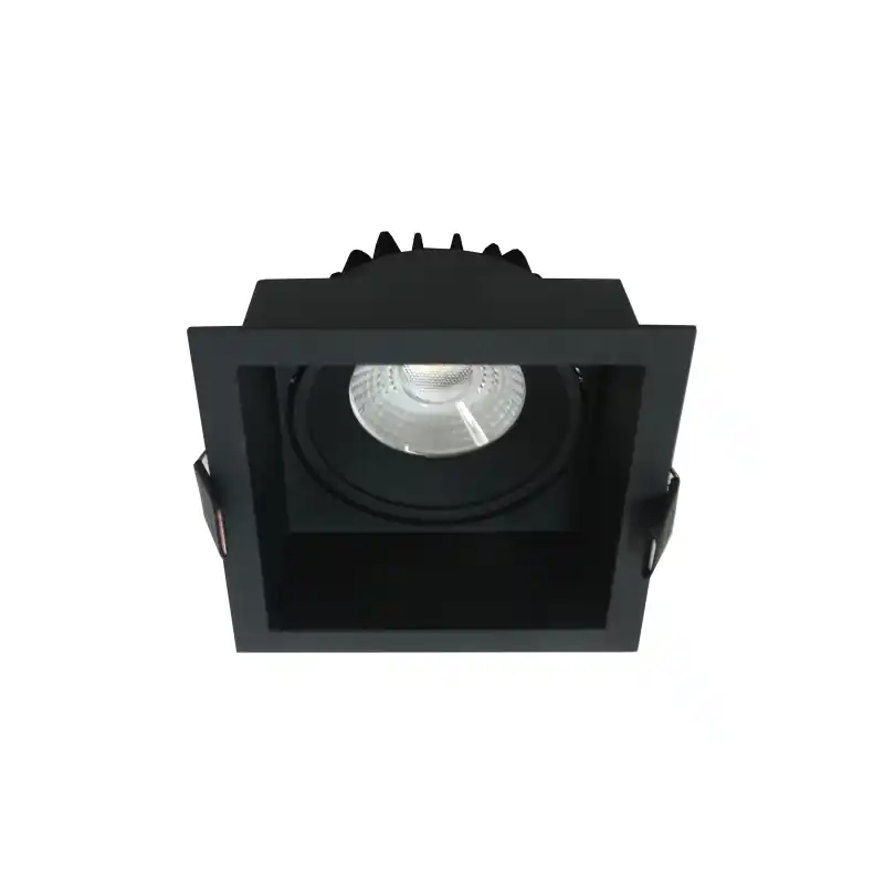 Artdelight Vibs - inbouwspot - 90 x 90 mm, Ø 80 mm inbouwmaat - 10W dimbare LED incl. - IP44 - zwart Groothandel