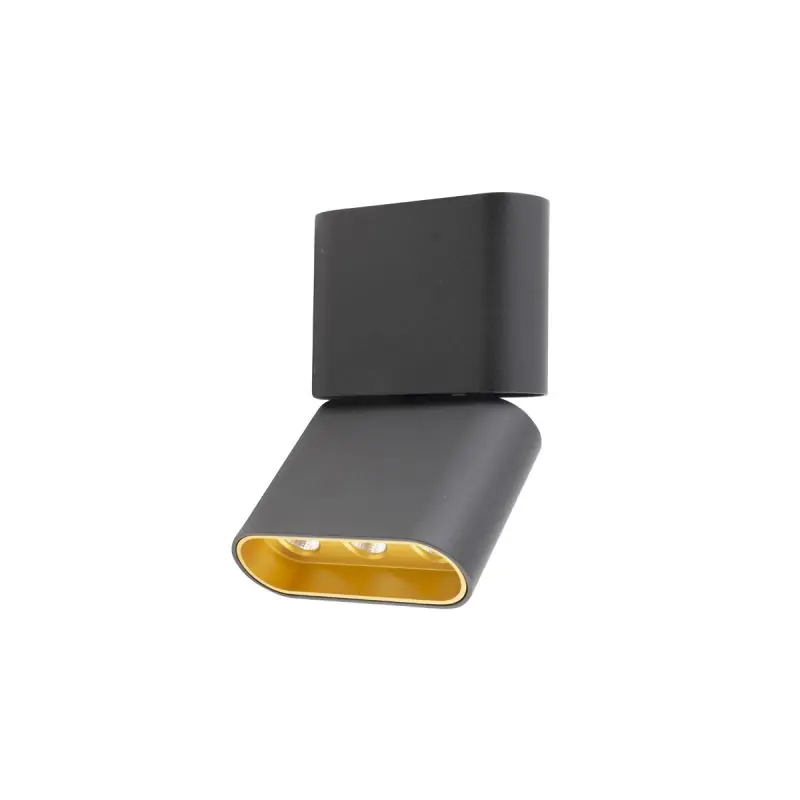 Groothandel Maxlight Marvel - plafondverlichting - 11 x 3,5 x 16 cm - 12W LED incl. - zwart en goud