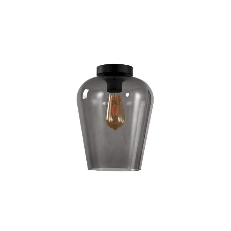 Artdelight Tombo - plafondverlichting - Ø 23 x 27 cm - gerookt Betaalbaar