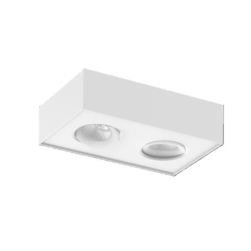 Artdelight Brooklyn2 - opbouwspot - 13,5 x 22,4 x 6 cm - 2 x 8W dimbare LED incl. - wit Laatste Kans