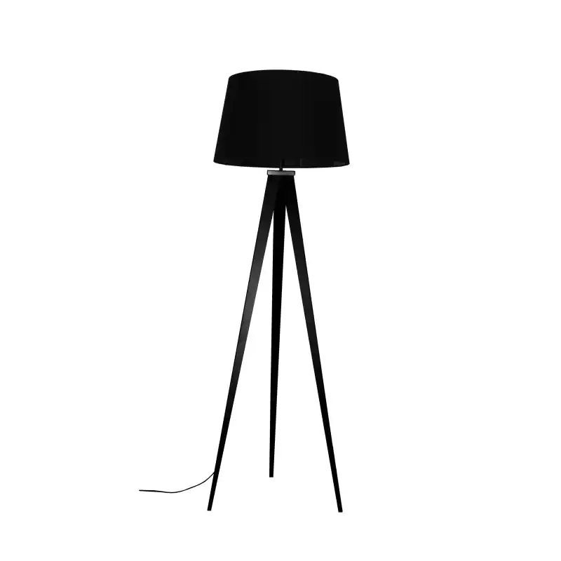 Artdelight Triad - staanlamp - 135 cm - zwart Beperkte Voorraad