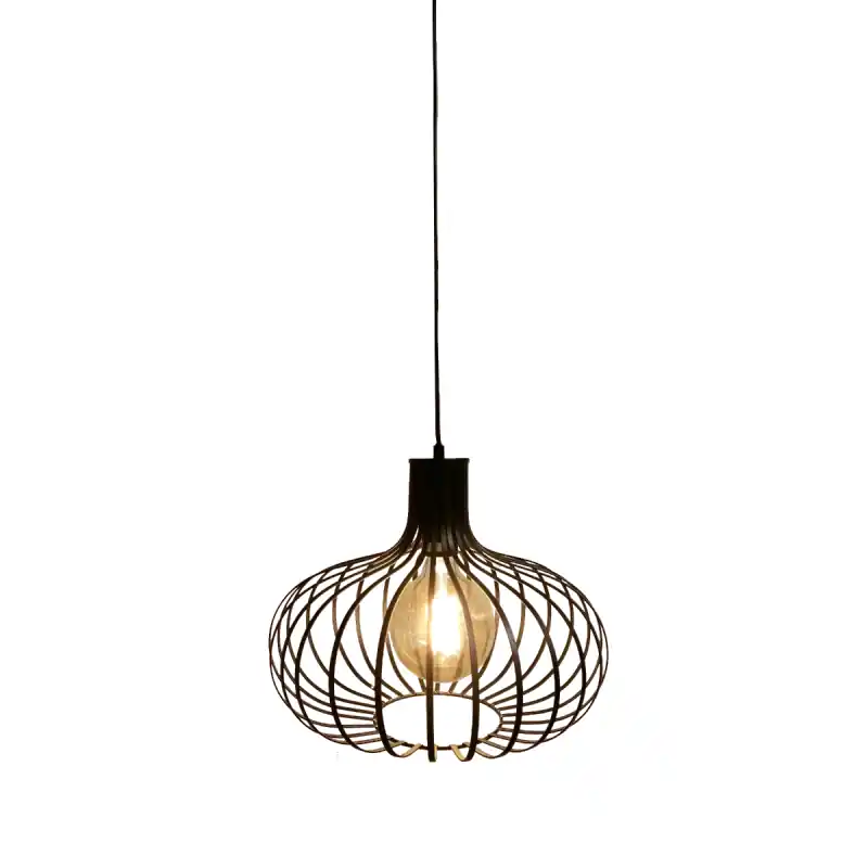 Express Levering Artdelight Lauren - hanglamp - Ø 38 x 180 cm - zwart
