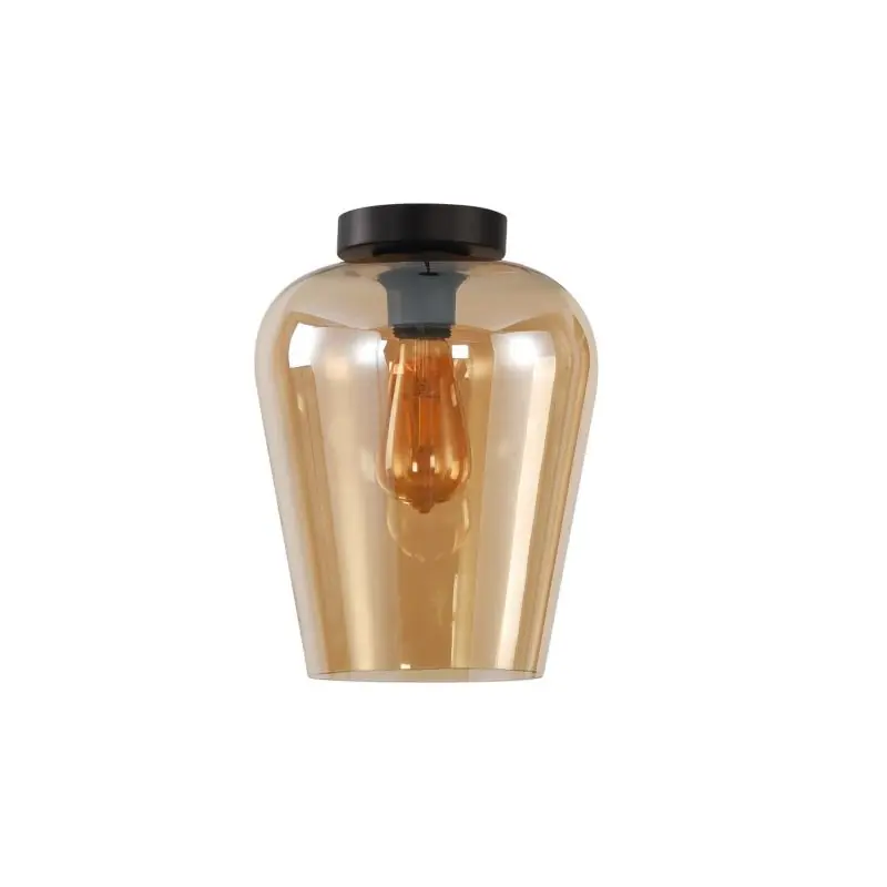 Dagaanbieding Artdelight Tombo - plafondverlichting - Ø 23 x 27 cm - amber
