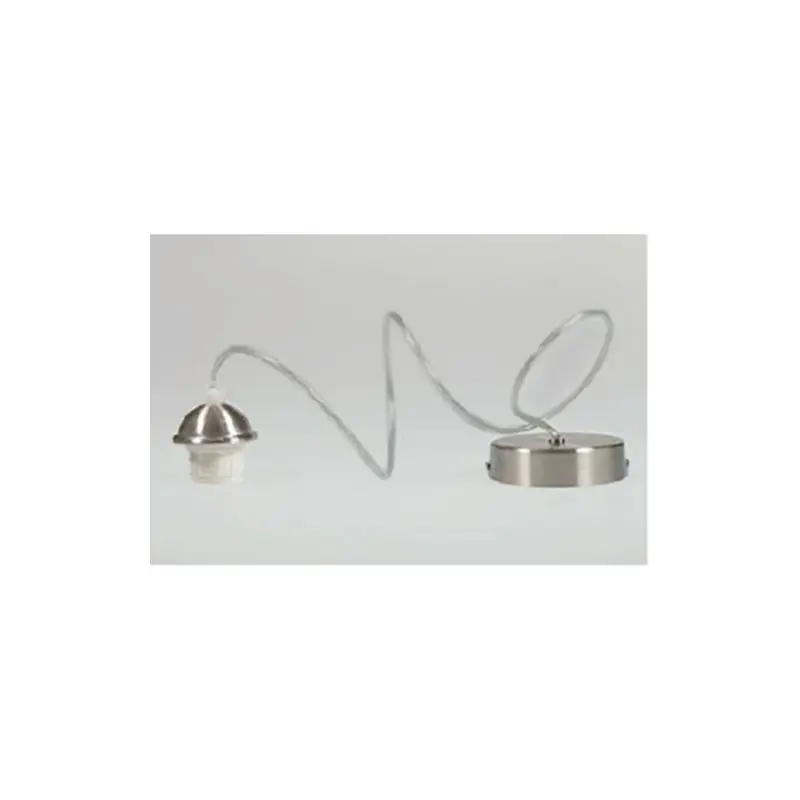 Korting Artdelight Iron - hanglamp - Ø 12 x 120 cm - mat staal en transparant