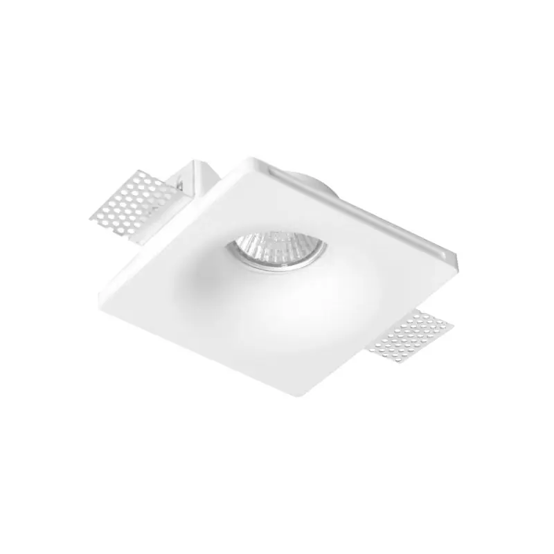 Nova Luce Tobia - inbouwspot - 120 x 120 mm, 125 x 125 mm inbouwmaat - wit gips Origineel
