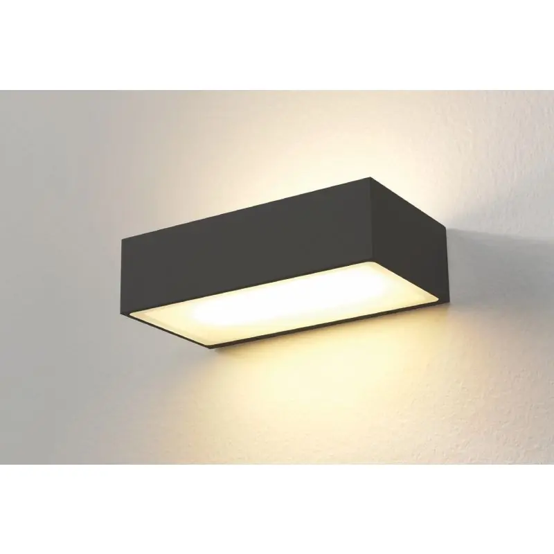 Artdelight Eindhoven150 - buiten wandverlichting - 18,2 x 10 x 5 cm - 2 x 8W dimbare LED incl. - IP54 - zwart Weekendaanbieding