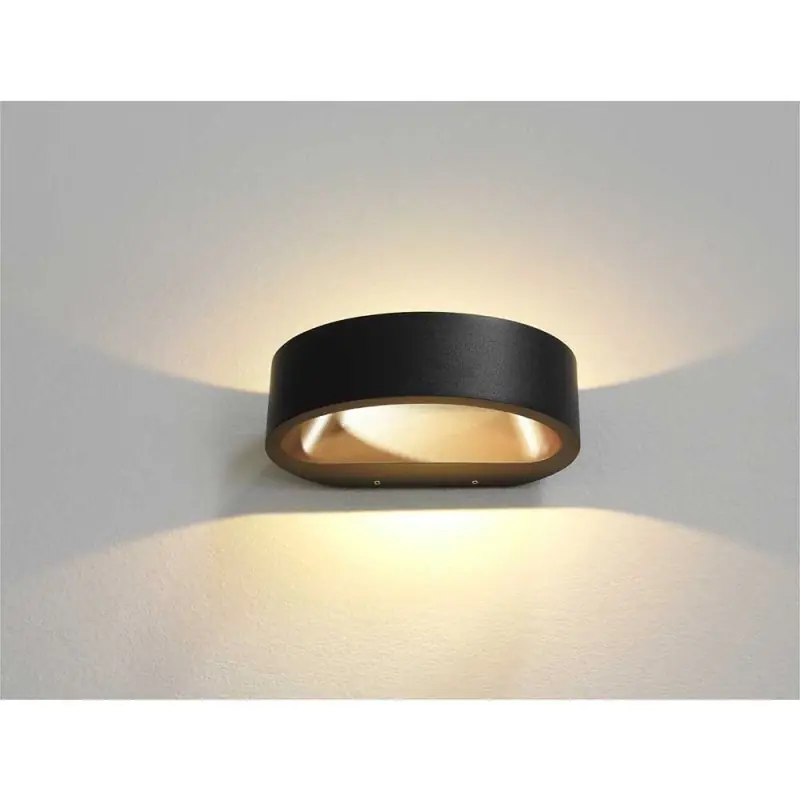 Snelle Levering Artdelight Sharp - buiten wandverlichting - 19 x 10 x 7 cm - 7,2W dimbare LED incl. - IP65 - zwart en goud