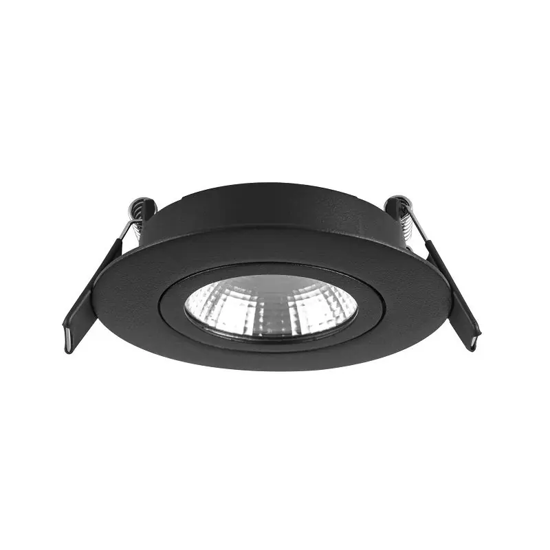 Artdelight Dublin - inbouwspot - Ø 83 mm, Ø 68 mm inbouwmaat - 6W dimbare LED incl. - zwart Groothandel