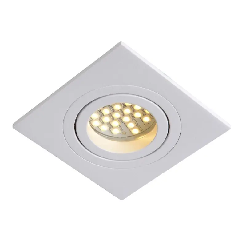 Uitverkoop Lucide Tube II Square - inbouwspot - Ø 92 mm, 82 mm inbouwmaat - wit