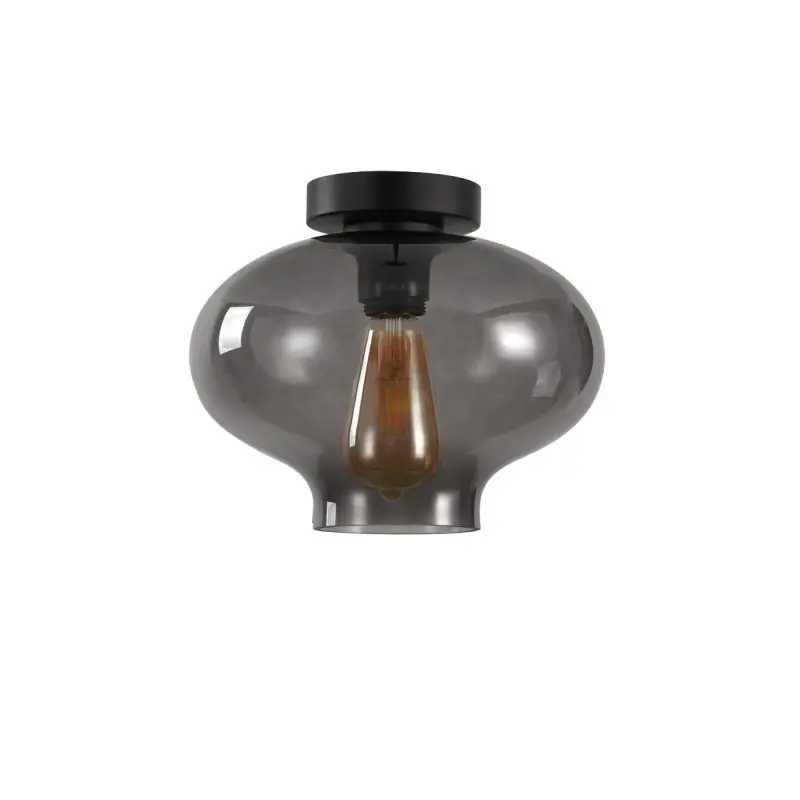 Artdelight Toronto - plafondverlichting - Ø 26,5 x 18,5 cm - gerookt Nieuwe Collectie