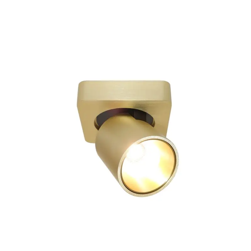 Premium Artdelight Laguna - opbouwspot 1L - 10 x 10 x 9,5 cm - 6W dimbare LED incl. - goud geborsteld