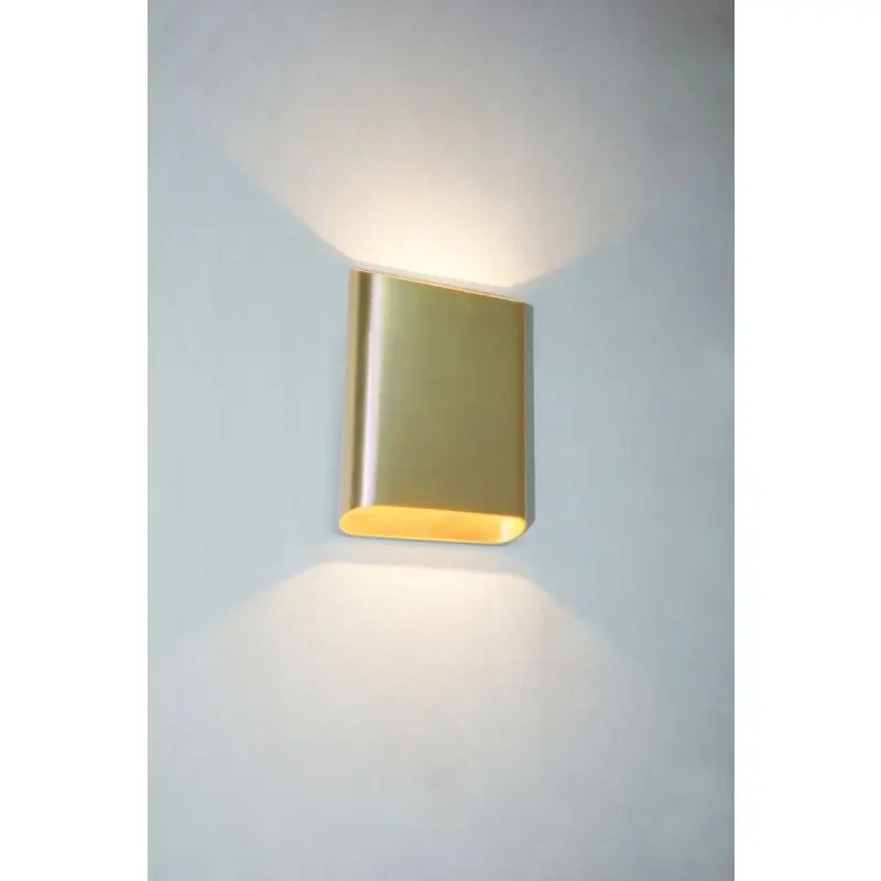Gratis Verzending Artdelight Diaz Large - wandverlichting - 4 x 14,5 x 20 cm - 2 x 6W LED incl. - IP65 - warm goud