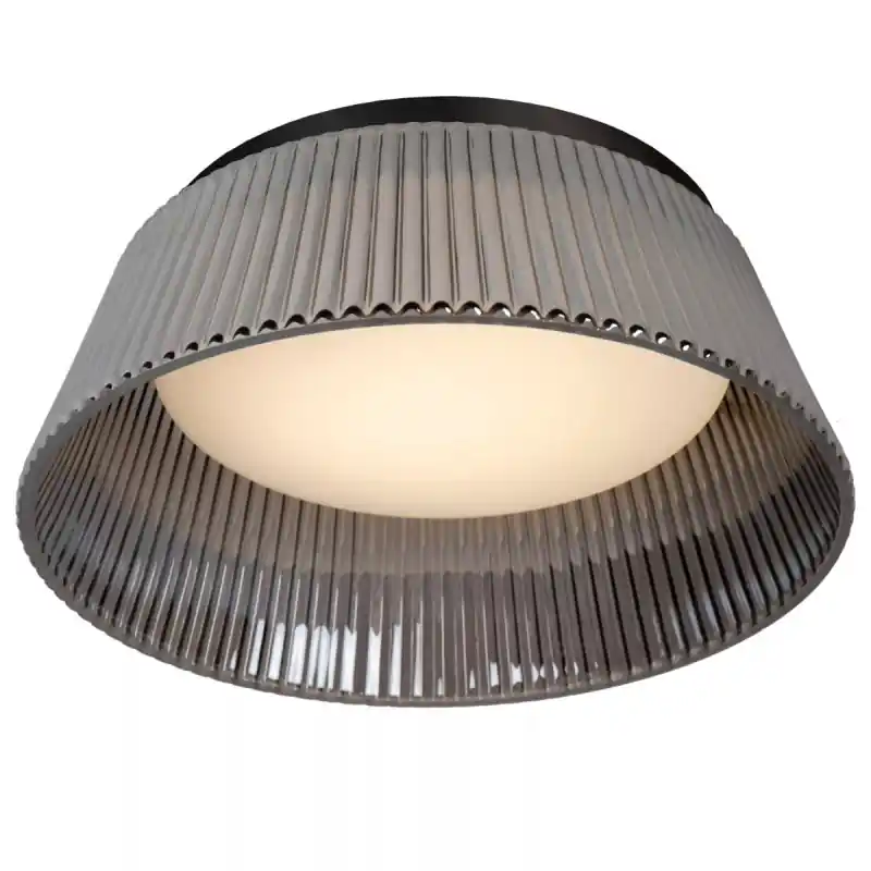 Favoriet Lucide Vixi - plafondlamp - Ø 35 x 17,5 cm - 17,6W dimbare LED incl. - gerookt