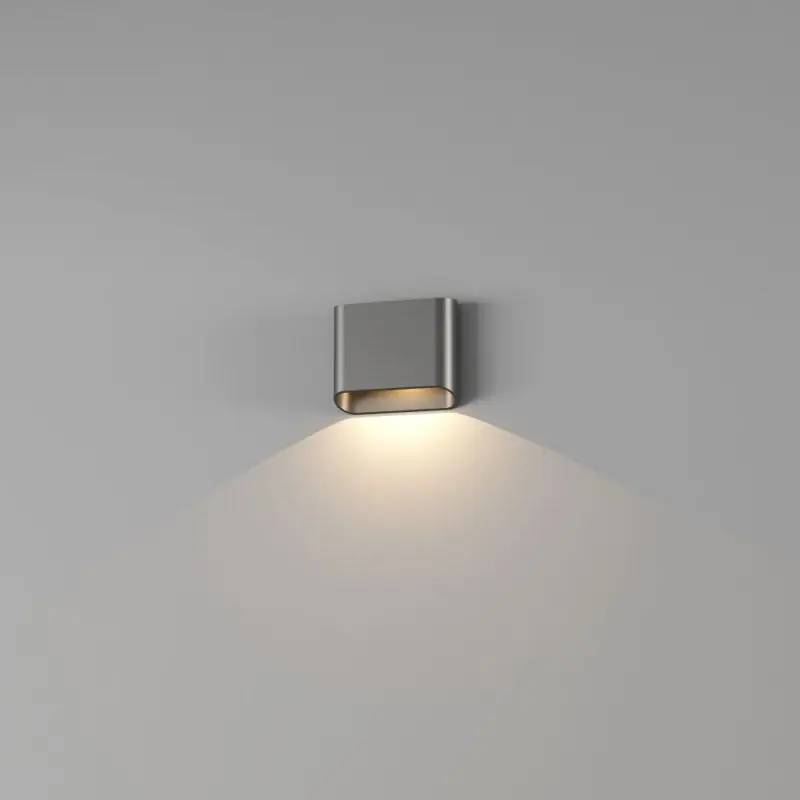Gratis Verzending Artdelight Diaz 1L - wandverlichting - 14,5 x 12 x 3,8 cm - 6W LED incl. - IP54 - geborsteld metal
