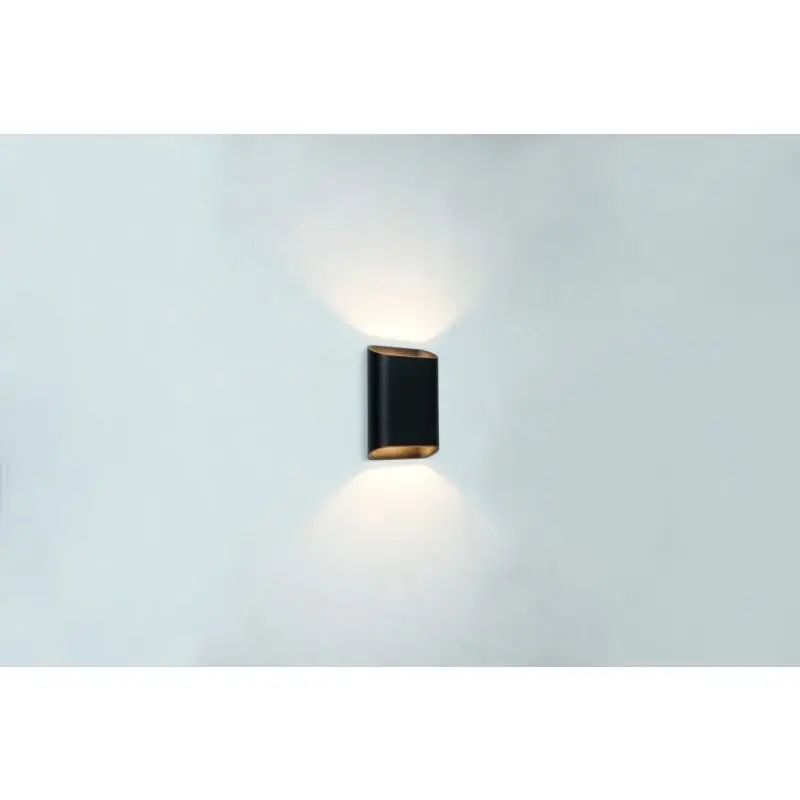 Superprijs Artdelight Diaz Small - wandverlichting - 4 x 10 x 15 cm - 2 x 3W LED incl. - IP54 - zwart