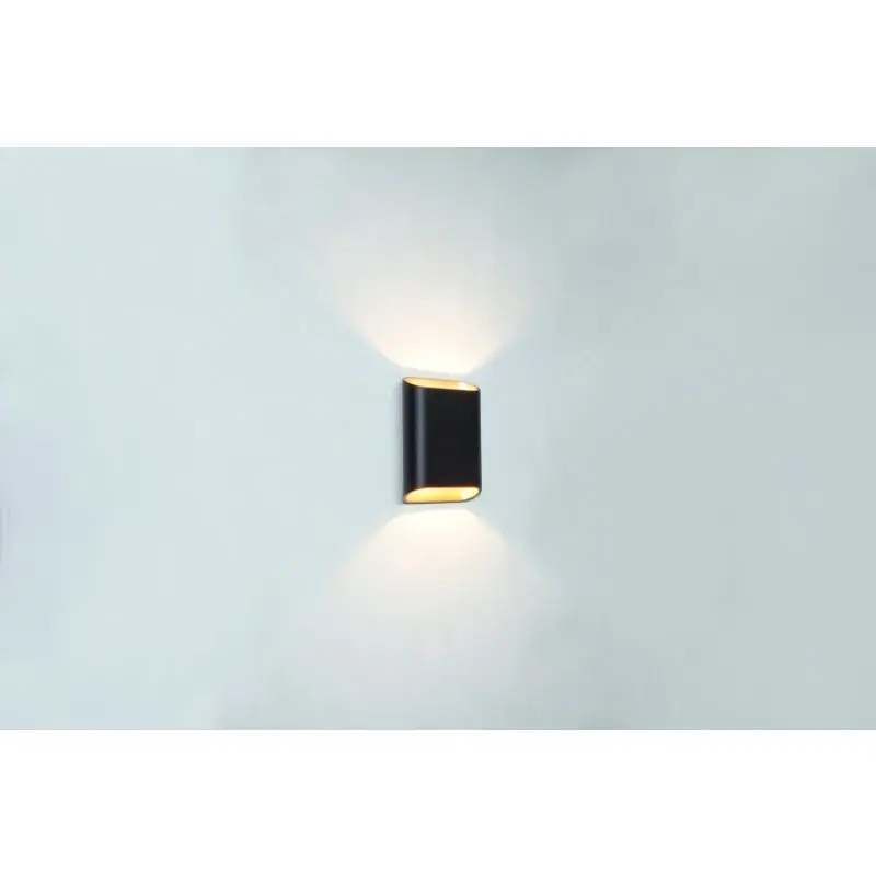 Artdelight Diaz Small - wandverlichting - 4 x 10 x 15 cm - 2 x 3W LED incl. - IP54 - zwart met goud Merkproduct