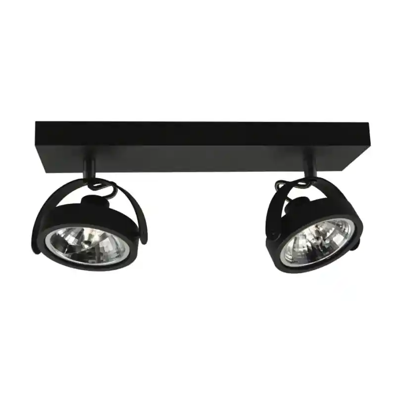 Lage Kosten Artdelight Wajer - opbouwspot 2L - 40 x 12 x 14 cm - 2 x 3,5W dimbare LED incl. - zwart