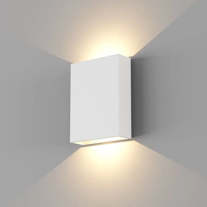 Flitsaanbieding Artdelight Memphis - wandlamp - 4 x 12 x 16 cm - 6W dimbare LED incl. - IP65 - wit