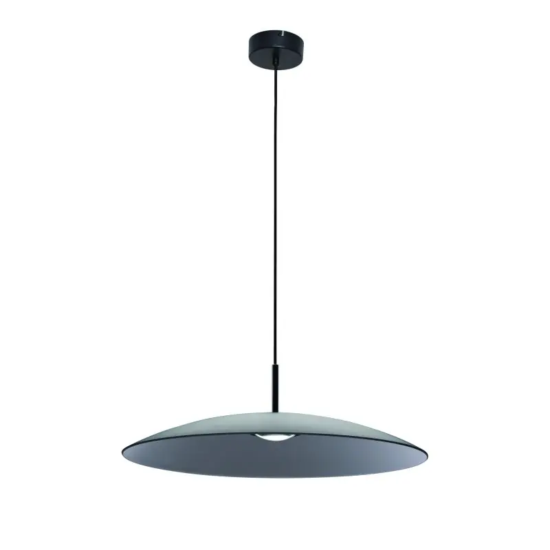 Aanbieding Nova Luce Polifemo - hanglamp - Ø 60 x 153 cm - 17W LED incl. - rokerig glas en zandzwart