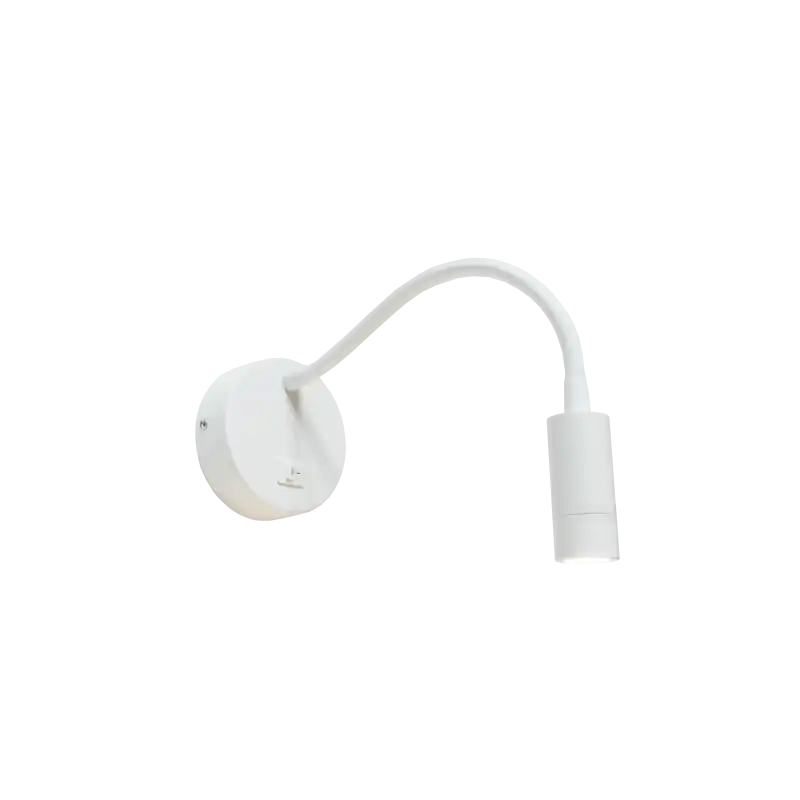 Exclusieve Aanbieding Artdelight Flexi - wandlamp met schakelaar - Ø 10 x 38 cm - 3W LED incl. - wit